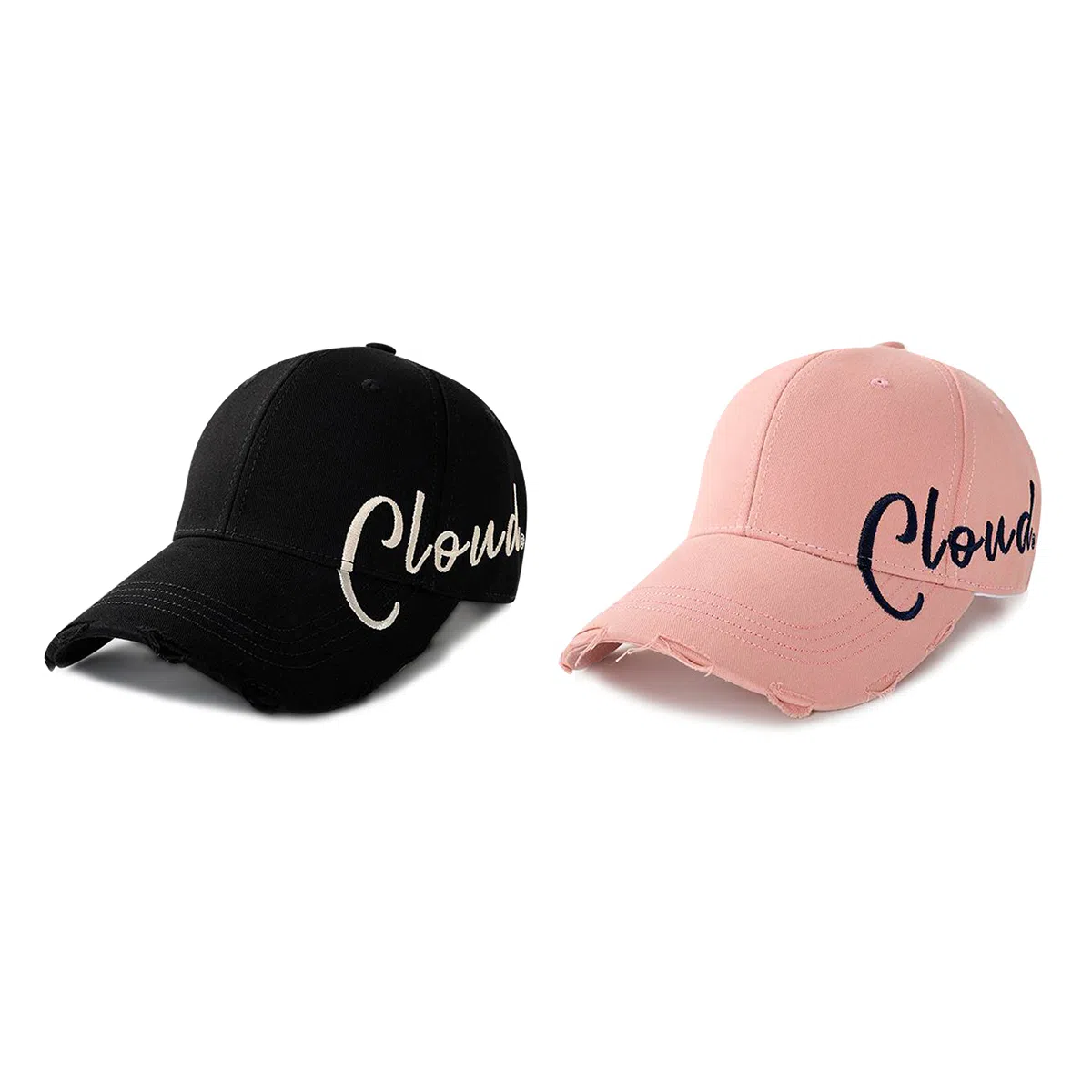 艾佳微 夏季字母刺绣大头围显脸小棒球帽 户外出行遮阳防晒百搭 棉 鸭舌帽 男女同款情侣款