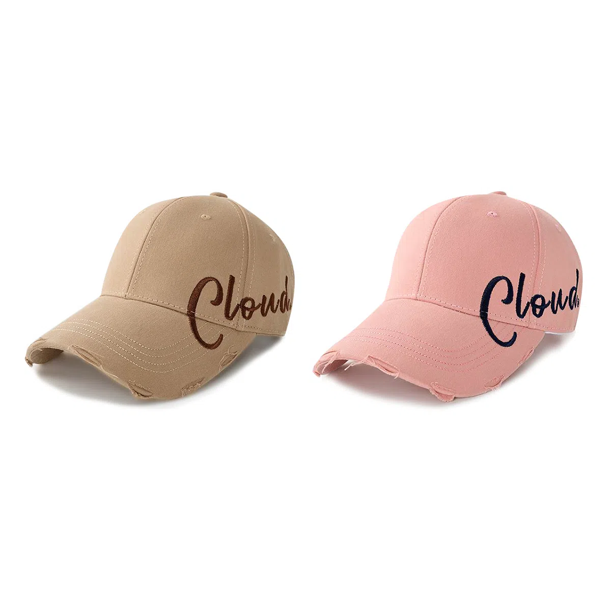 艾佳微 夏季字母刺绣大头围显脸小棒球帽 户外出行遮阳防晒百搭 棉 鸭舌帽 男女同款情侣款