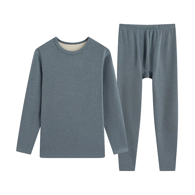 贴身领域 青少年内衣羊绒蚕丝加厚加绒秋衣秋裤秋冬季学生保暖套装 男款