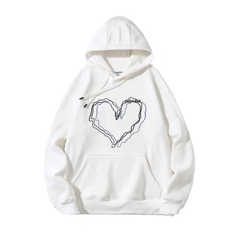 莫代尔 舒适亲肤休闲时尚印花潮流连帽长袖可外穿打底衣 男女同款