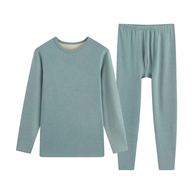 贴身领域 青少年内衣羊绒蚕丝加厚加绒秋衣秋裤秋冬季学生保暖套装 男款