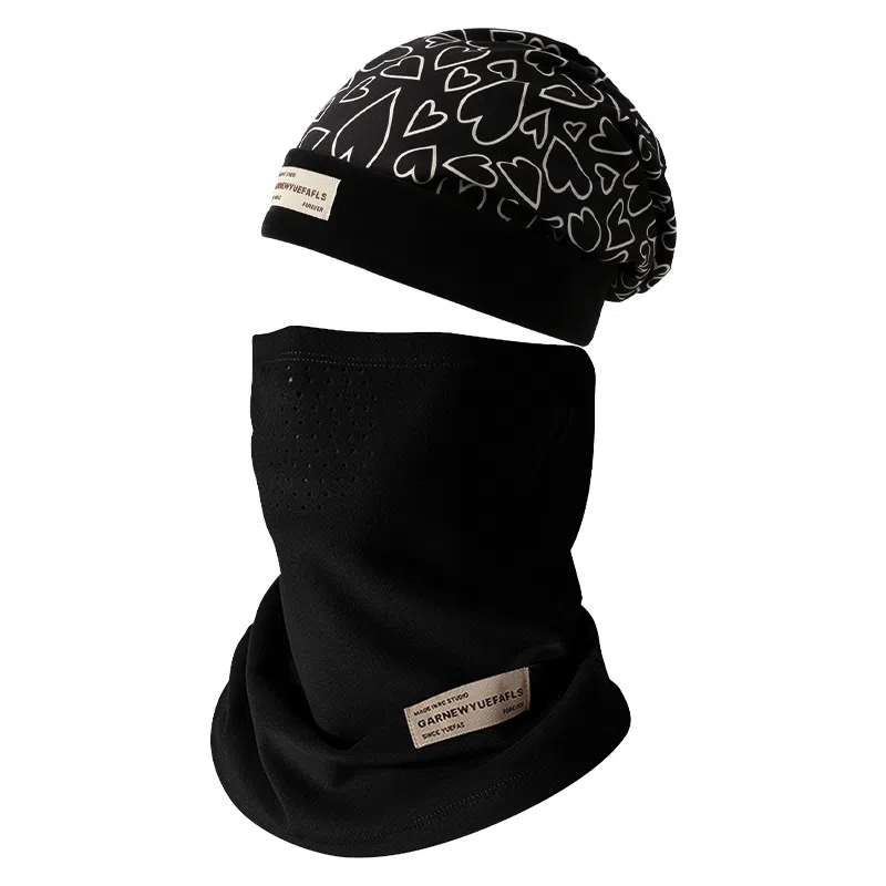 【秋冬必备】 啄木鸟 秋冬加厚保暖围脖面罩包头帽高颜值滑雪骑行挂耳面罩帽子两件组合 德绒 绒线帽 男女同款情侣款