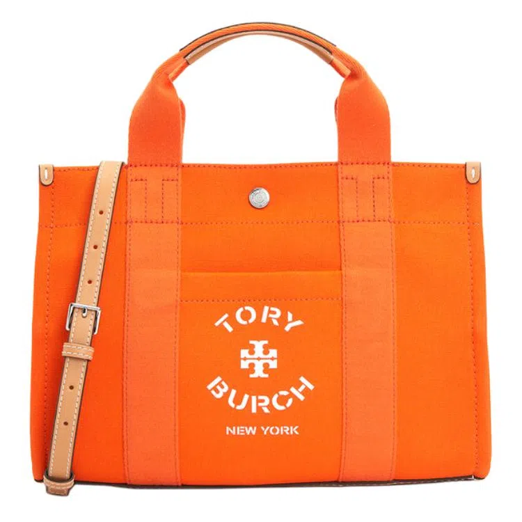TORY BURCH Tangerine Logo Tote
