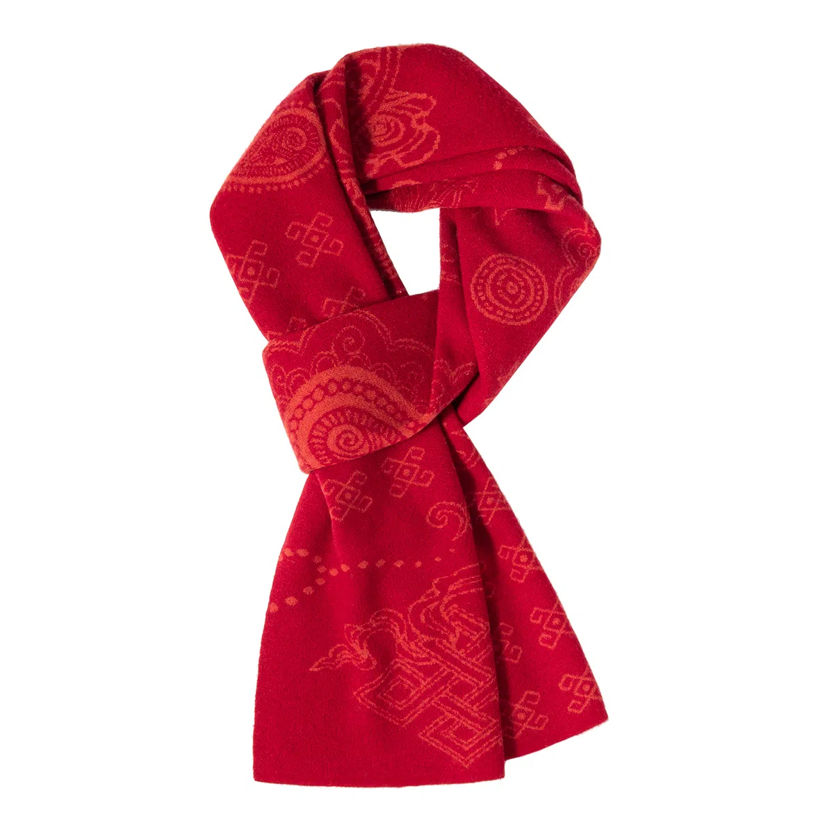 上海故事 青春洋气加厚暖暖高档送礼针织保暖披肩软糯长围脖 绵羊毛 绒线围巾 男女同款情侣款