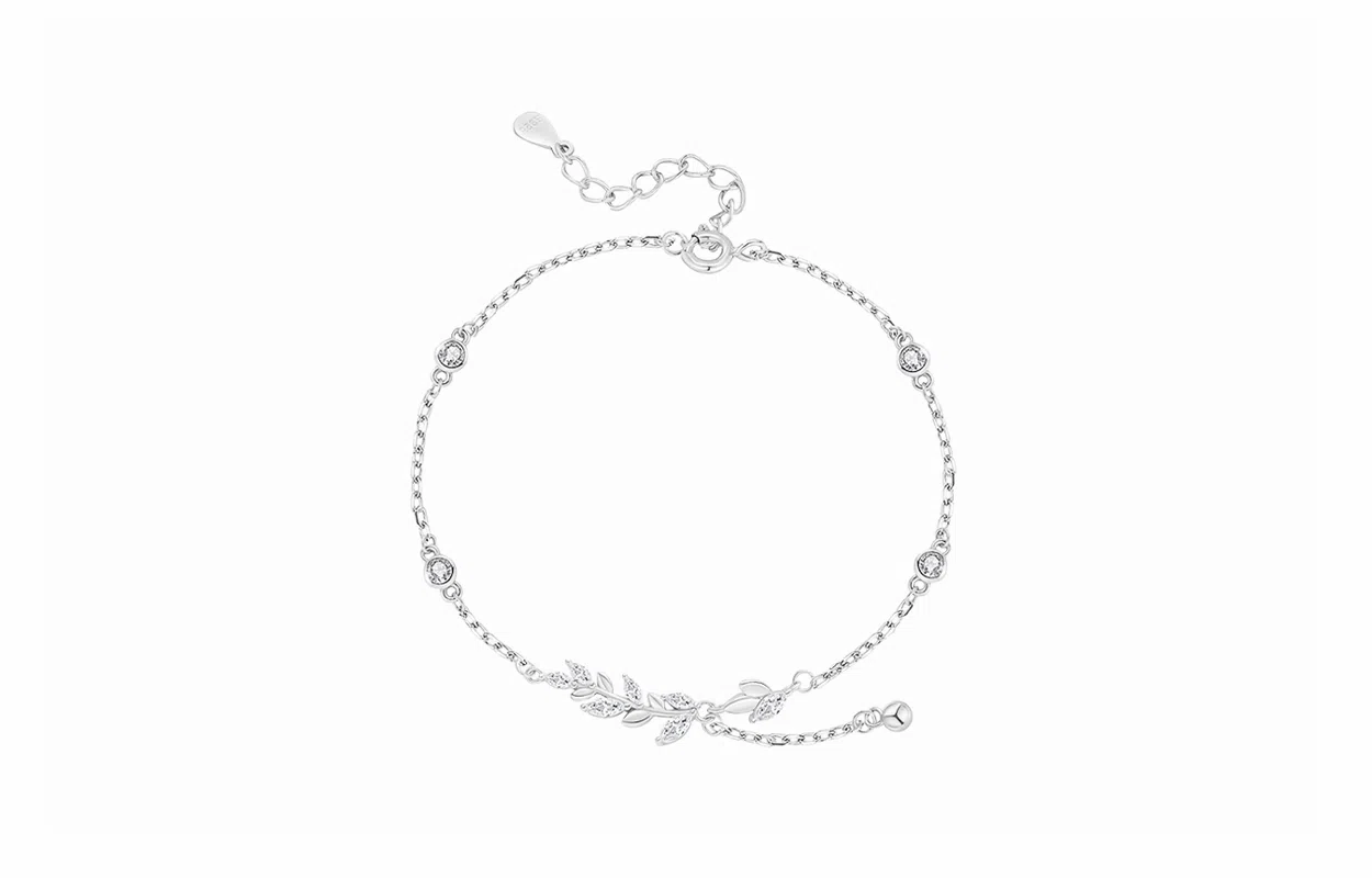 牧言 甜美可爱简约小众设计高级感 光面立体极光蝶梦闪耀水滴手饰 合金 幻彩蝴蝶手链 女款