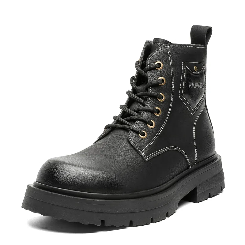 健休 二层牛皮 舒适个性 马丁靴 男款