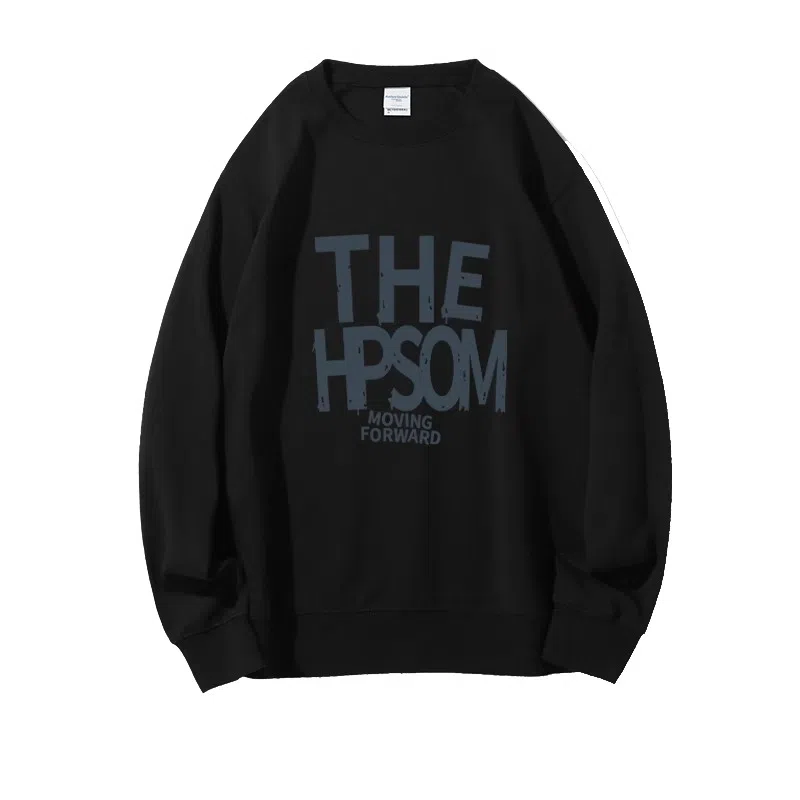 莫代尔 舒适亲肤休闲潮流时尚字母圆领长袖上衣可外穿打底衣 男女同款