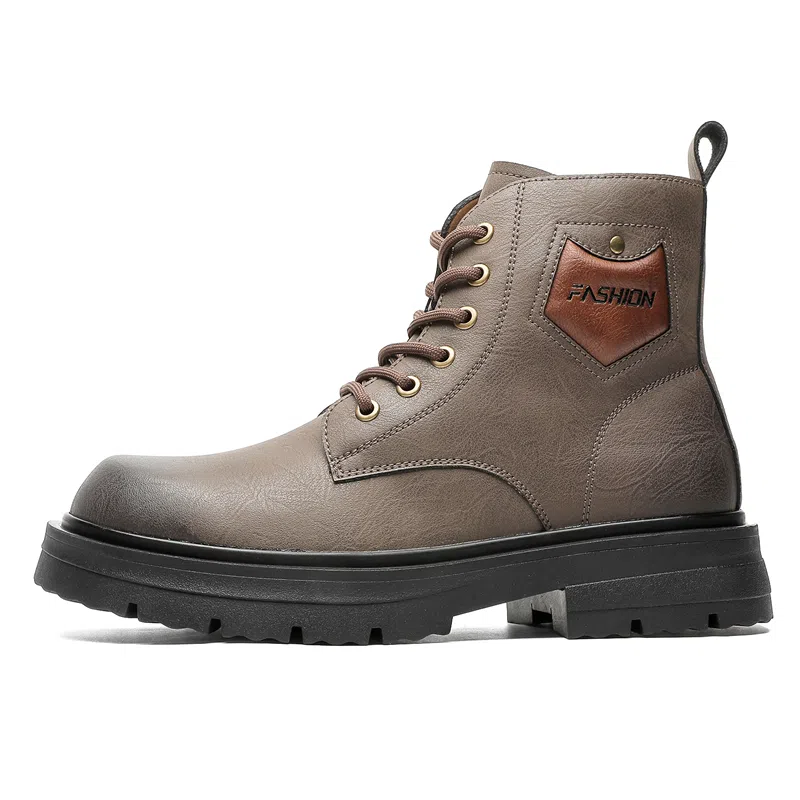 健休 二层牛皮 舒适个性 马丁靴 男款