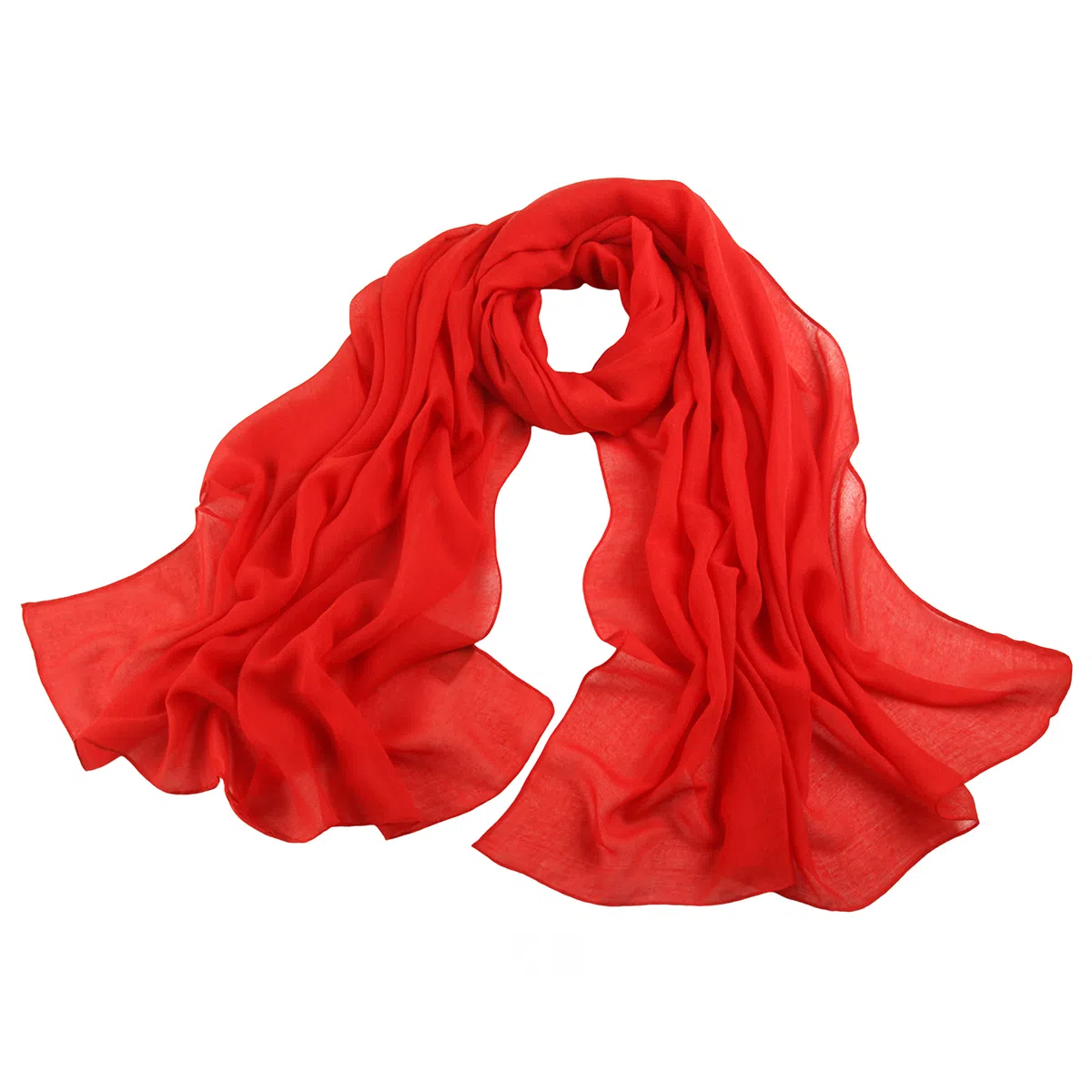 上海故事 四季文艺高级感素色沙漠旅游长款亲肤空调房红披风 聚酯纤维 绒线围巾 女款