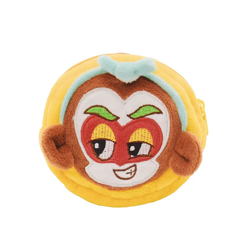 上美影 大闹天宫齐天大圣孙悟空系列 水晶超柔绒 收纳挂件耳机包 男女同款情侣款 黄棕色