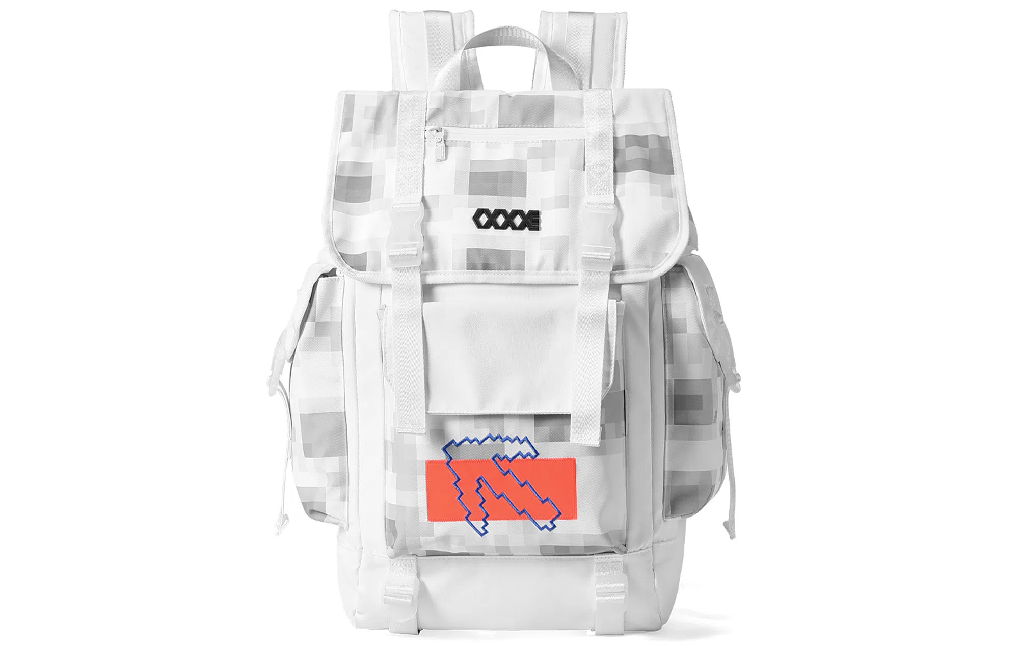 COEXISTENCE Reflective Backpack Large White Orange