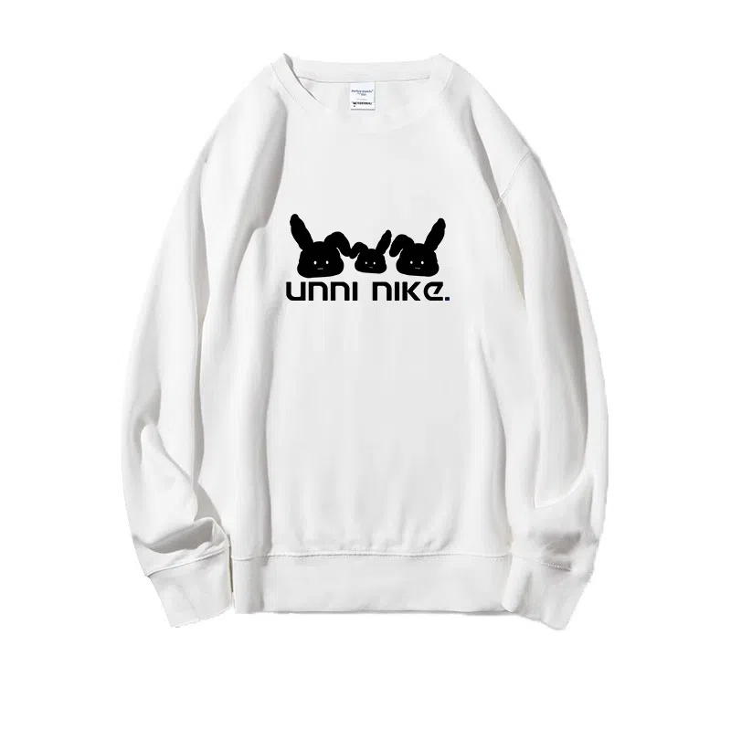 莫代尔 舒适亲肤休闲卡通潮流时尚字母印花圆领长袖可外穿打底衣 男女同款