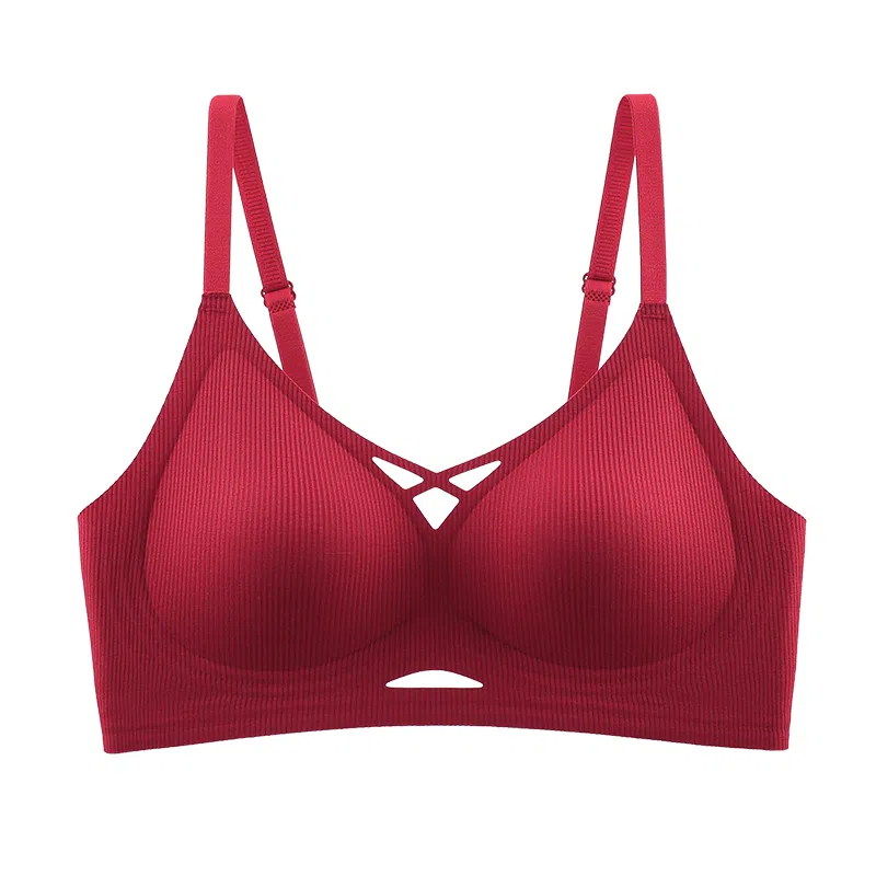 都市丽人 无痕小胸聚拢提拉无钢圈收副乳防下垂大胸显小字母肩带美背文胸 女款 组合装