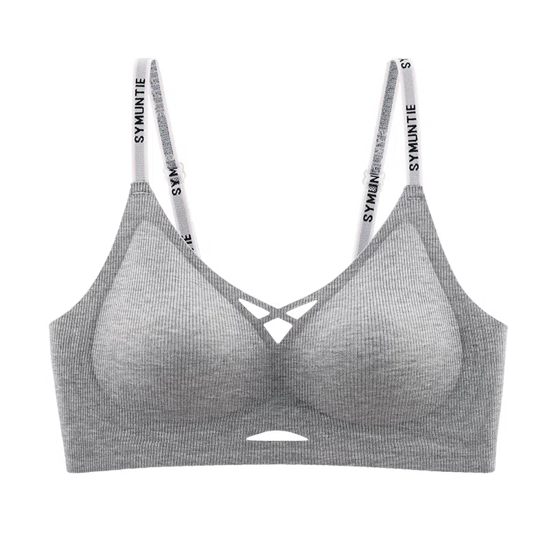 都市丽人 无痕小胸聚拢提拉无钢圈收副乳防下垂大胸显小字母肩带美背文胸 女款 组合装