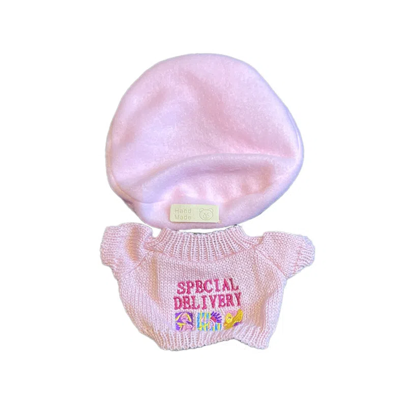 一点潮玩 可爱 可换装小熊娃衣衣服 草莓鲨鱼帽泰迪小白熊服 玩偶周边