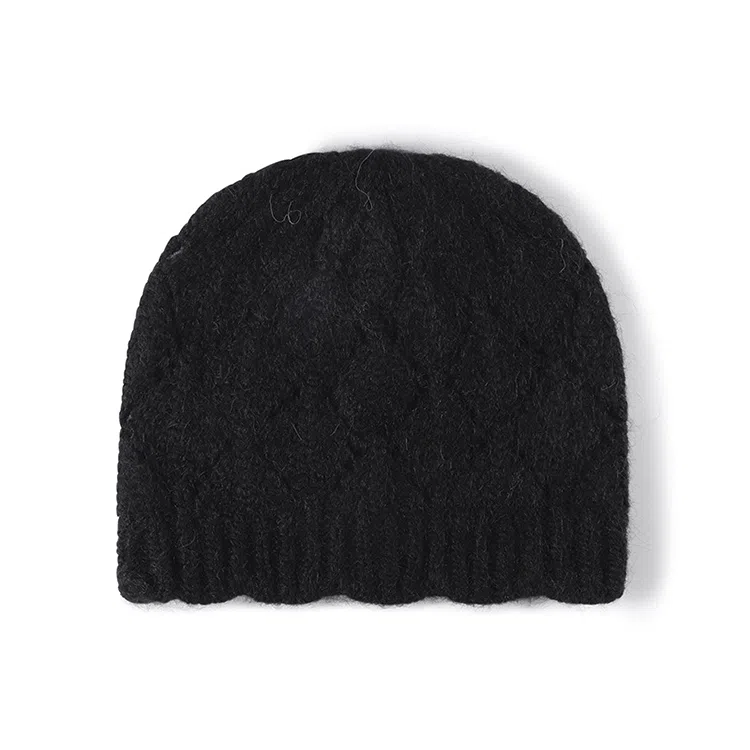 浪莎 光板提花冬季时尚百搭女士毛线帽学生户外出行冷帽保暖加厚针织帽 腈纶 绒线帽 女款