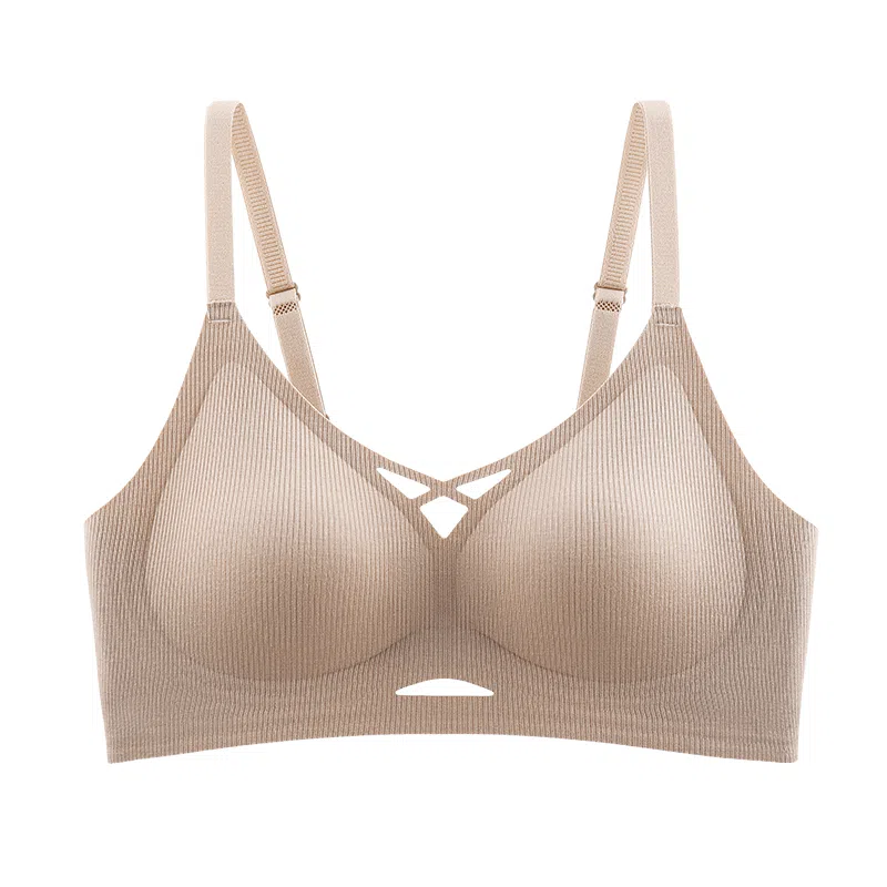 都市丽人 无痕小胸聚拢提拉无钢圈收副乳防下垂大胸显小字母肩带美背文胸 女款 组合装