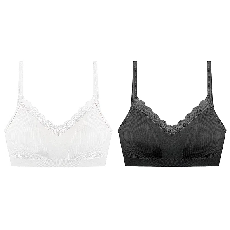 二三二三 纯色简约舒适无痕无钢圈收副乳小胸聚拢背心式美背文胸 女款