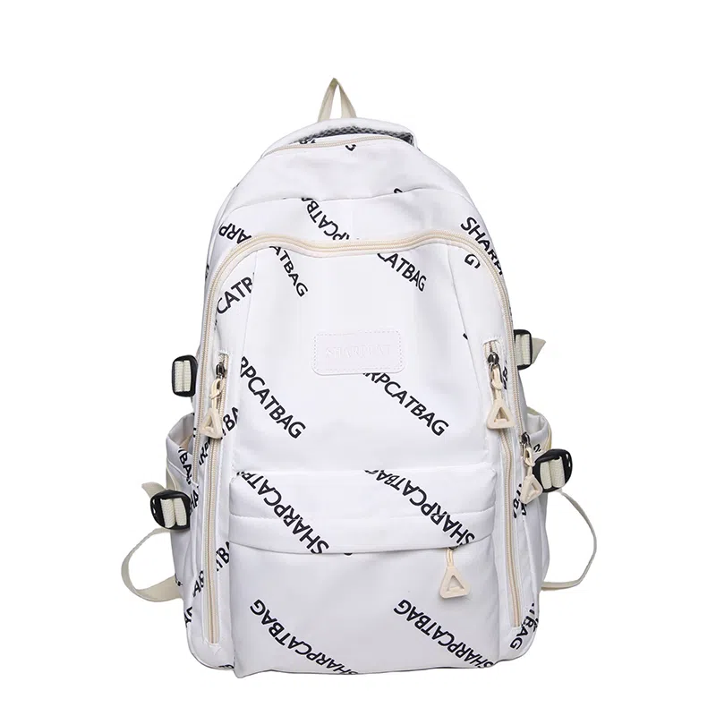 行途 简约旅行轻便休闲百搭 尼龙 双肩包 男女同款情侣款 黑色/白色/蓝色/卡其色