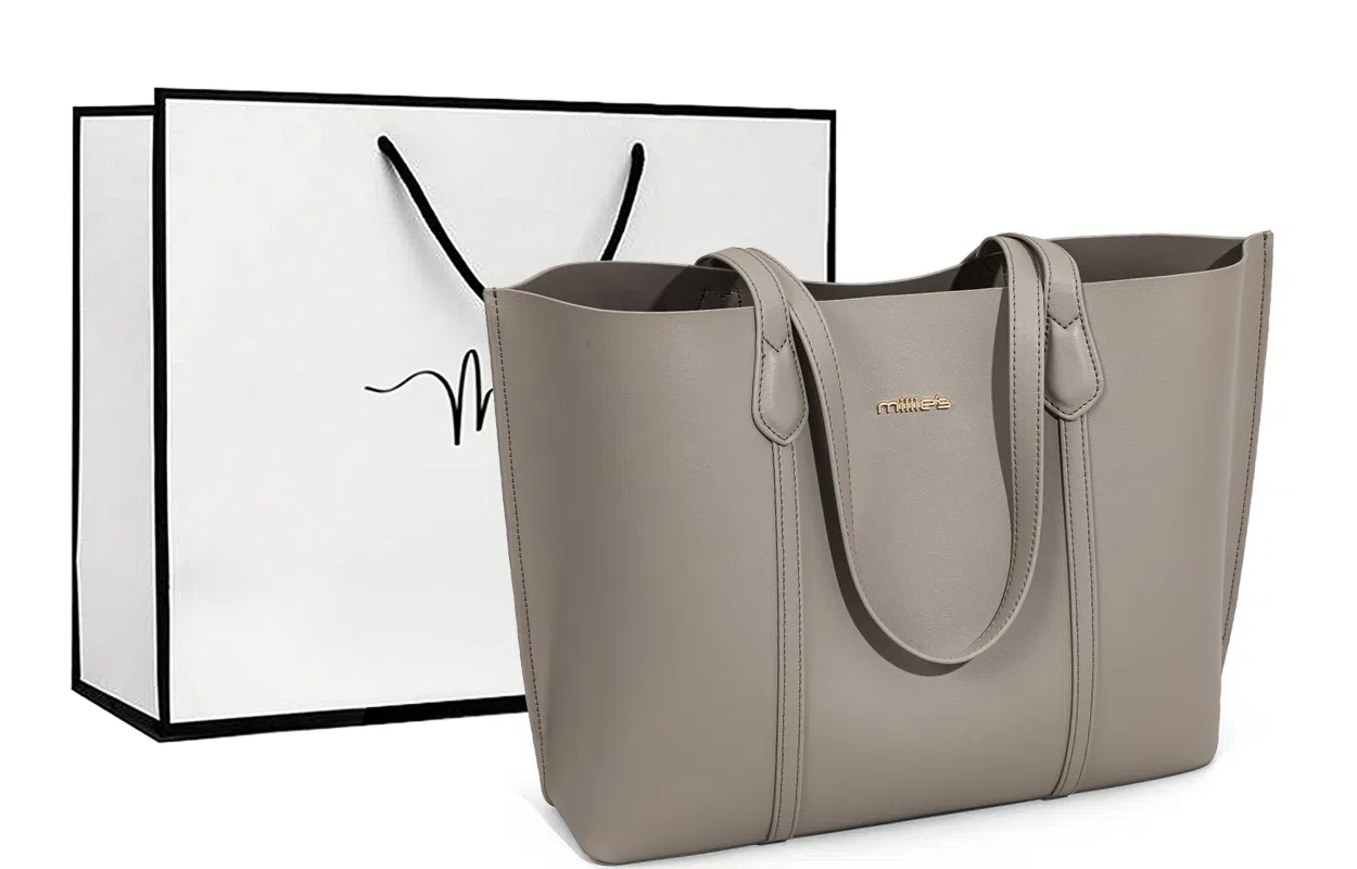 Millie's Tote Bag Elephant Grey/Caramel