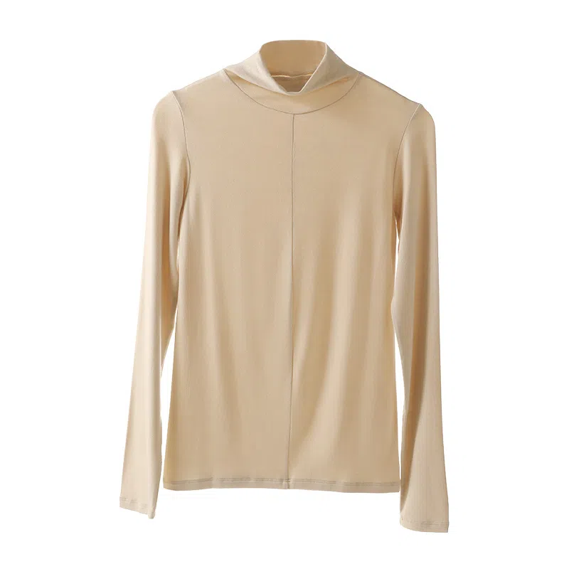 内在密码 纯色高领舒适修身肌底衣长袖保暖上装 女款