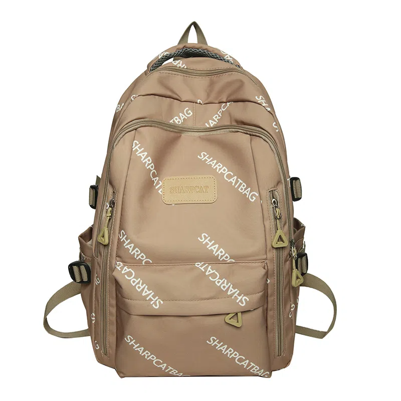 行途 简约旅行轻便休闲百搭 尼龙 双肩包 男女同款情侣款 黑色/白色/蓝色/卡其色