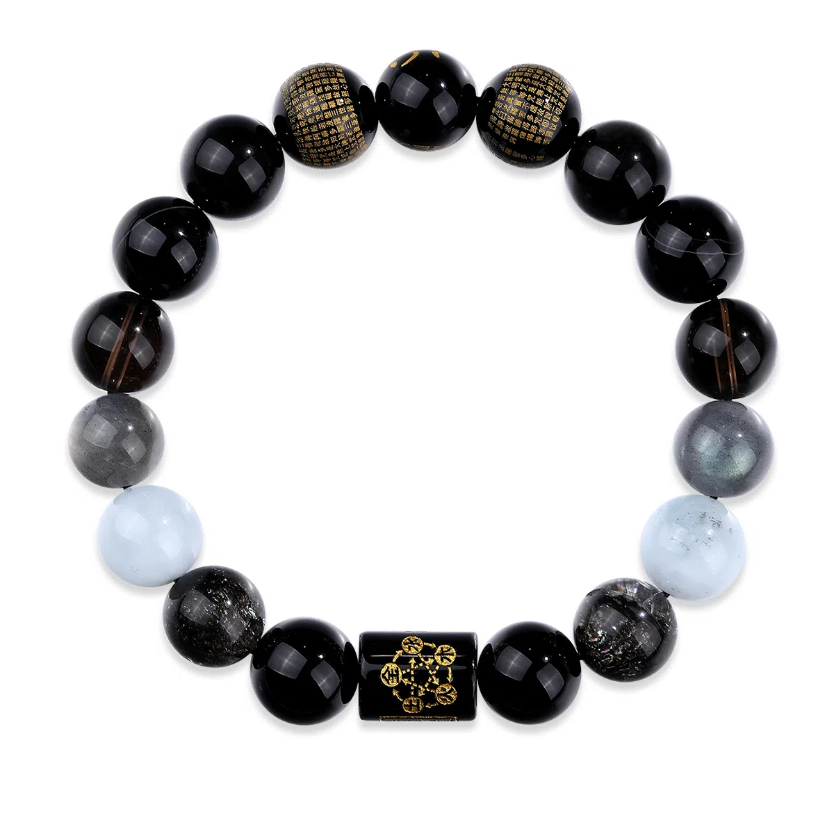 七可 招财转运五行 多宝 国潮新中式小众轻奢招财纳福 好运 水晶 手串 男女同款情侣款