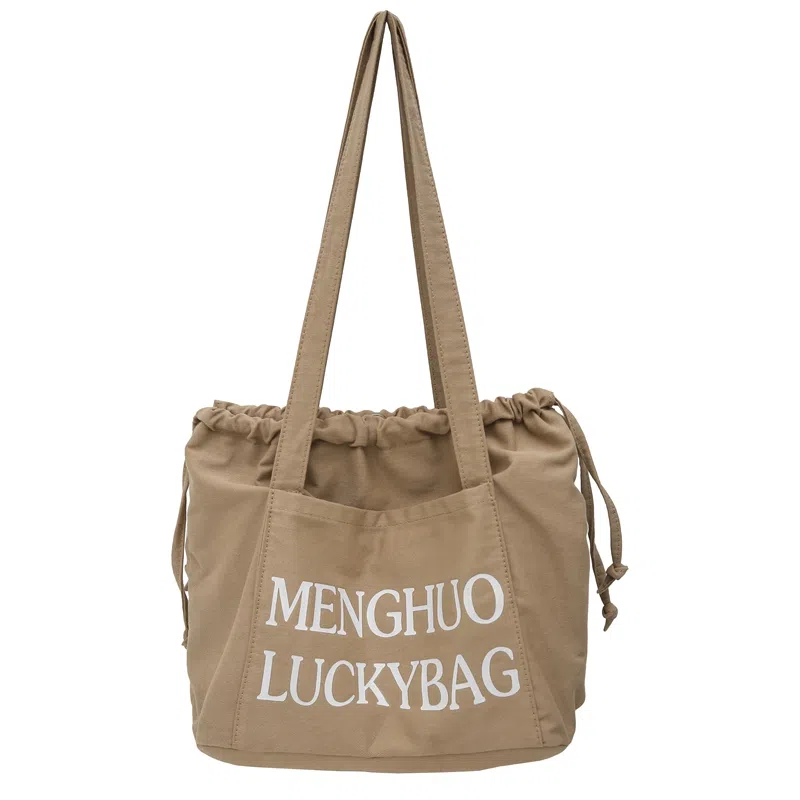 行途 休闲简约日常通勤时尚百搭 棉 单肩包 男女同款情侣款 黑色/白色/红色/黄色/卡其色/蓝色