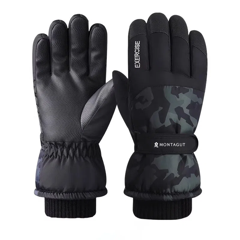 梦特娇 加绒加厚保暖防寒 涤纶 手套 男款