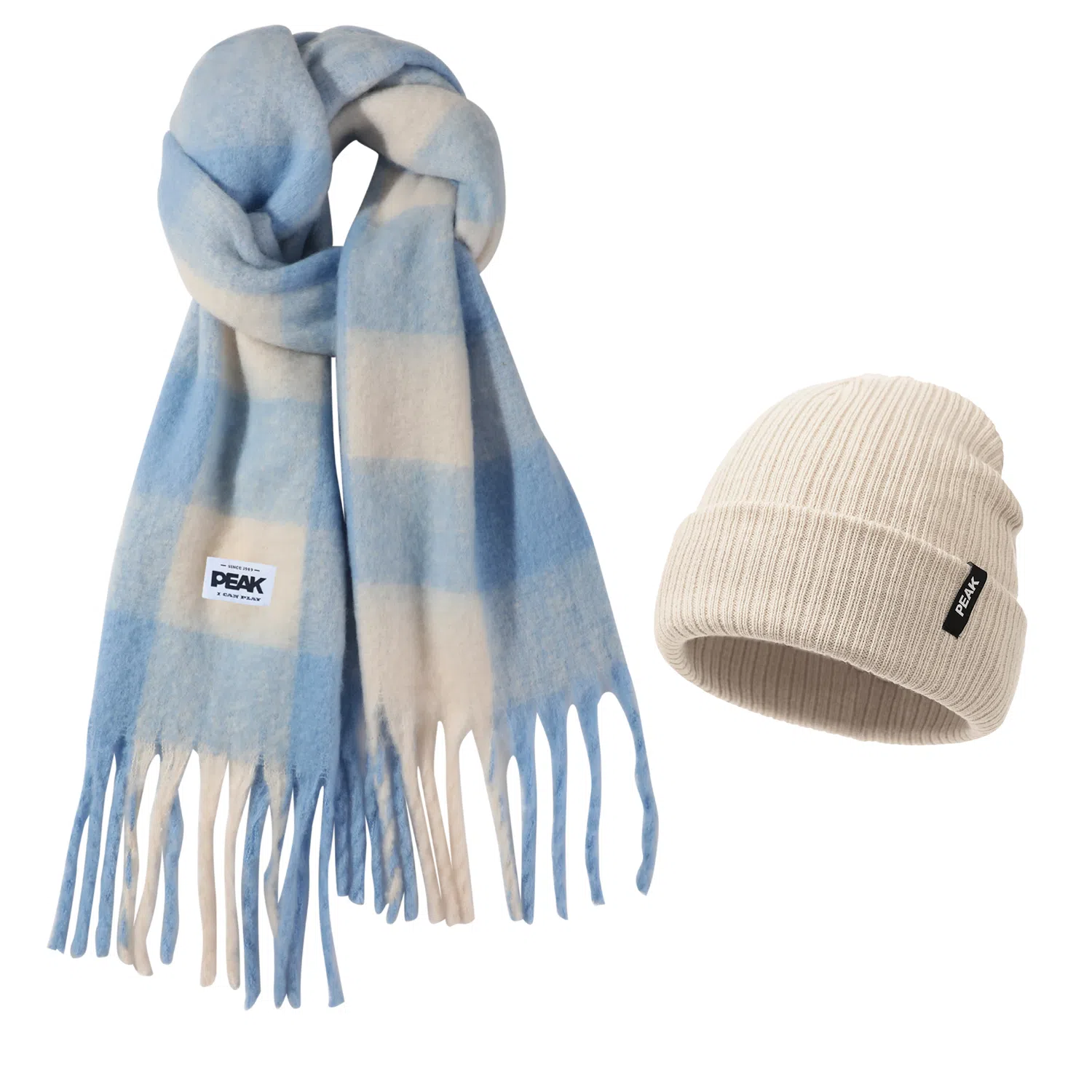 匹克 保暖防风秋冬季流苏百搭简约韩式轻奢风 聚酯纤维 绒线围巾 男女同款情侣款