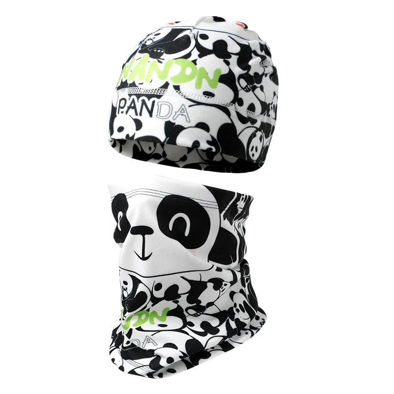 南极人 保暖护颈防风护耳帽卡通面罩户外防寒包头两件套 薄绒 帽子 儿童款