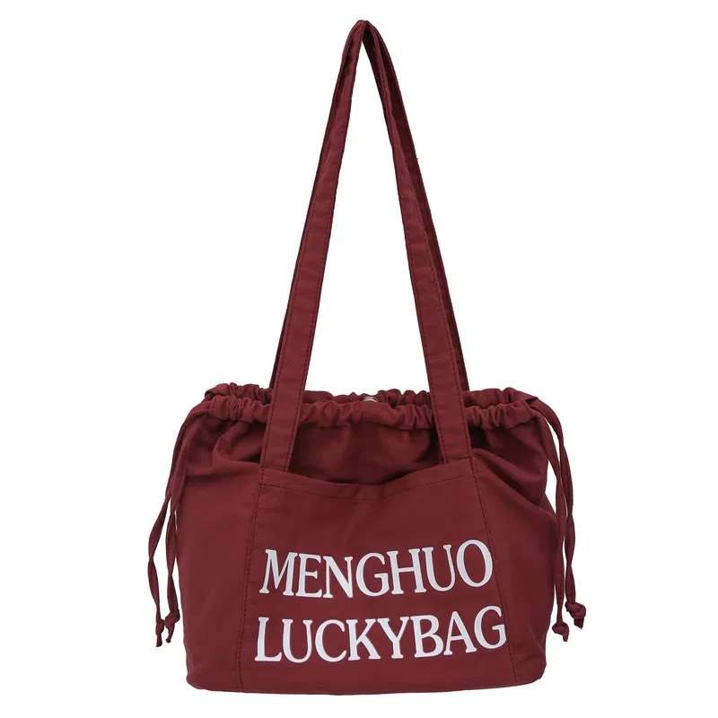 行途 休闲简约日常通勤时尚百搭 棉 单肩包 男女同款情侣款 黑色/白色/红色/黄色/卡其色/蓝色