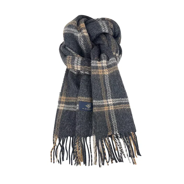 【冬日恋歌】 雅鹿优选 低饱和色系羊毛混纺高品质格纹围巾冬季百搭保暖防寒围脖 男女同款情侣款 绒线围巾 男女同款情侣款