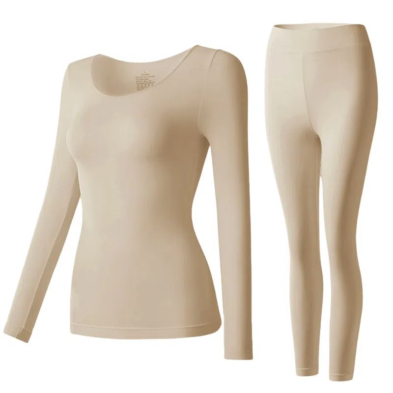 多情猫 玻尿酸美肤肌底衣轻薄打底保暖套装 女款