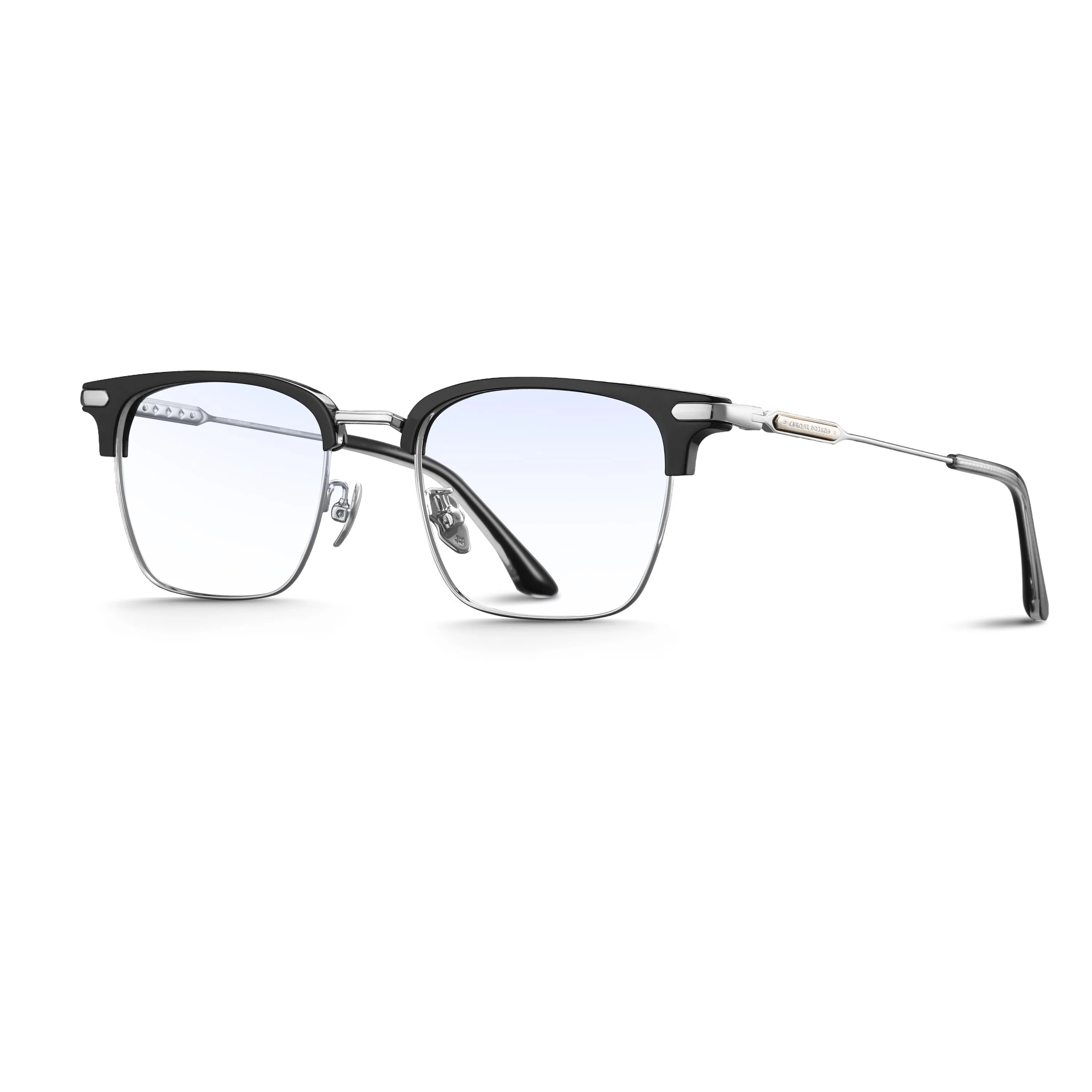 苍木优品 高端复古眉线半框近视眼镜框可配度数设计师 板材镜架钛 方形 光学镜架 男女同款情侣款