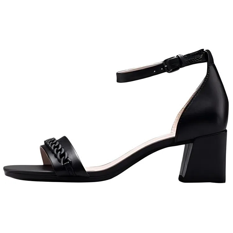 ecco Simple Strap Sandal 5.5cm Black