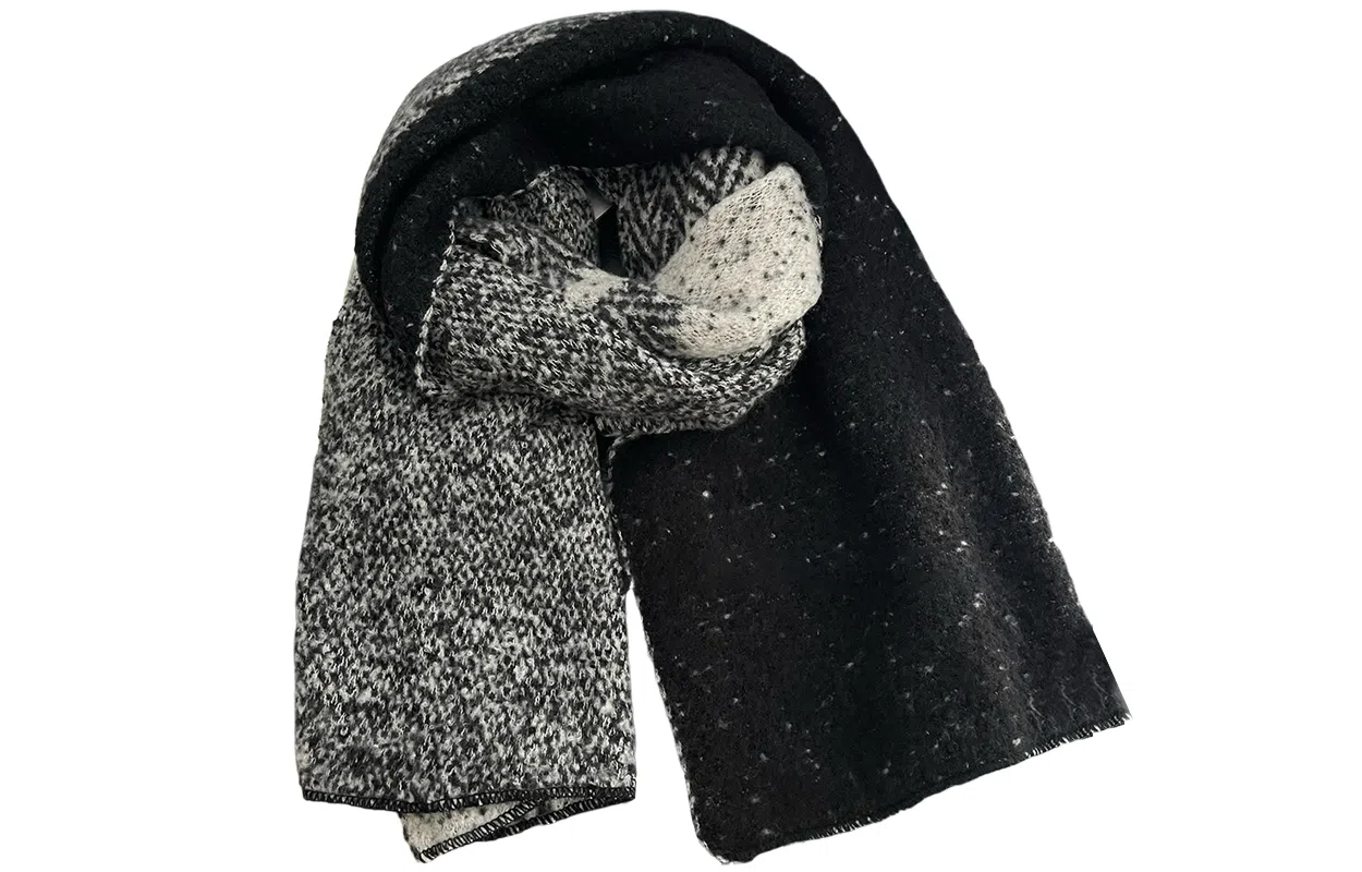 优幽兰 百搭时尚高级感保暖针织双面冬季韩系氛围感防寒加厚两用学生气质时髦穿搭 绒线围巾 男女同款情侣款