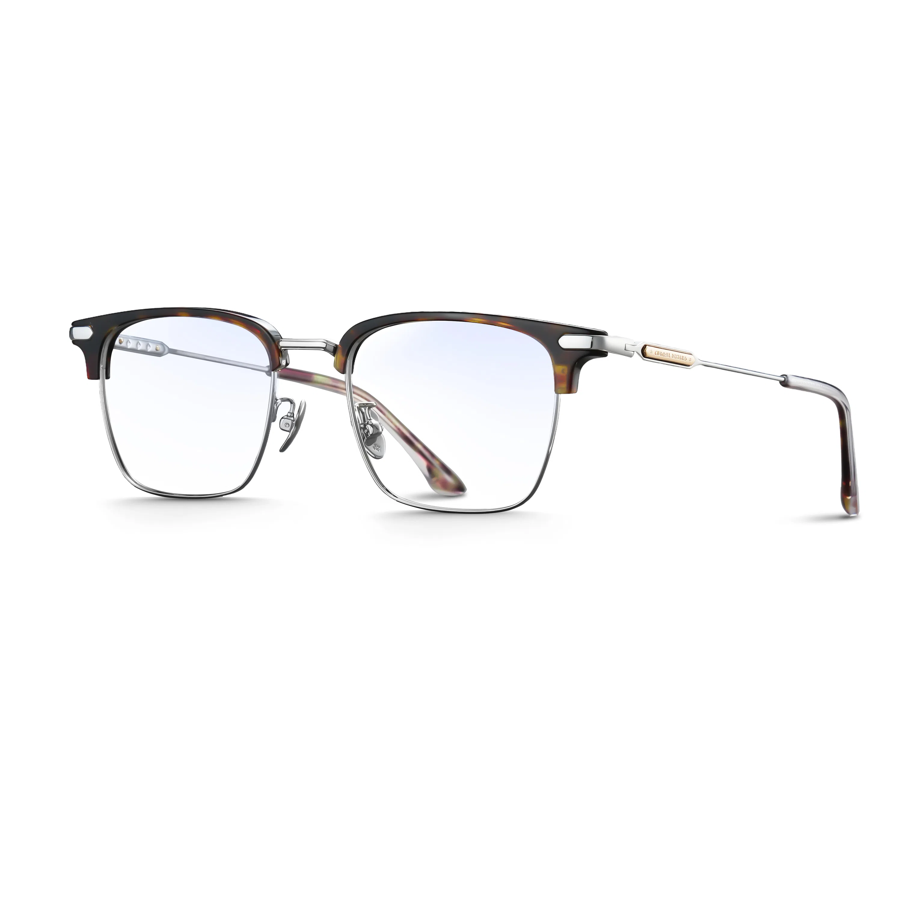 苍木优品 高端复古眉线半框近视眼镜框可配度数设计师 板材镜架钛 方形 光学镜架 男女同款情侣款