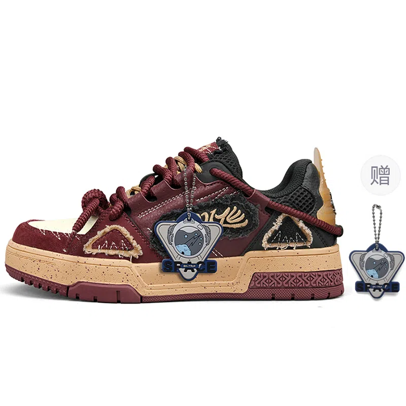 SK.TRIP Burgundy Low Sneakers