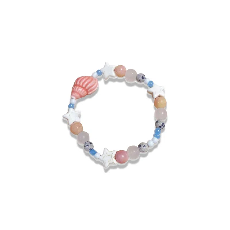 大唐国鼎 粉色海螺星星小众时尚简约设计潮酷个性小众高级感森系 好运 陶瓷 手链 男女同款情侣款