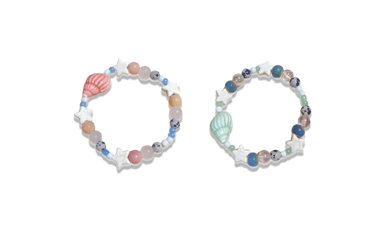 大唐国鼎 粉色海螺星星小众时尚简约设计潮酷个性小众高级感森系 好运 陶瓷 手链 男女同款情侣款