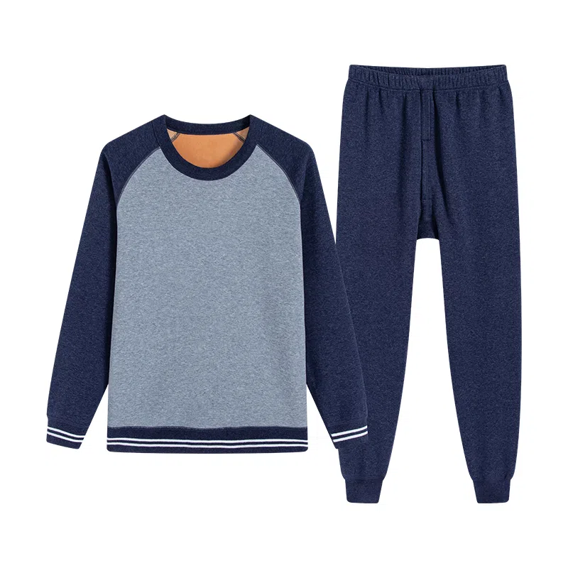 贴身领域 加绒加厚内衣防寒可外穿打底保暖套装 男款