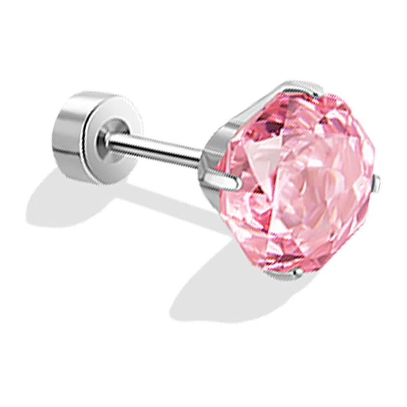 零界 华子 华子 轻奢爆闪高级感 日常个性设计小众静置氛围感闺蜜百搭玫瑰首饰 锆石 钛钢 耳钉 女款