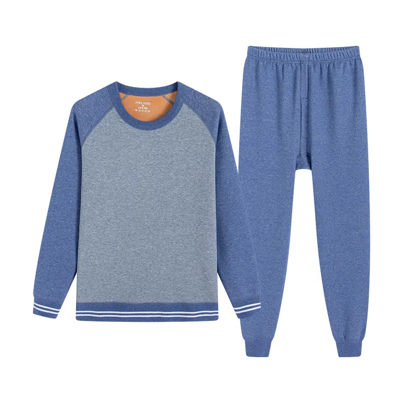 贴身领域 加绒加厚内衣防寒可外穿打底保暖套装 男款