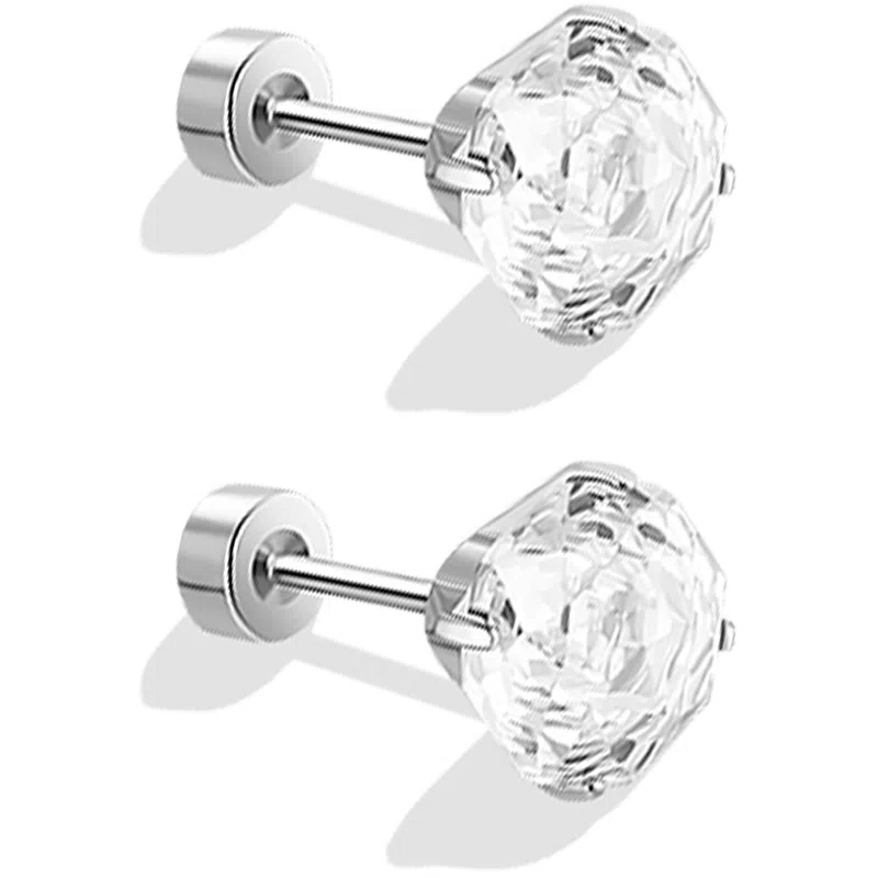 零界 华子 华子 轻奢爆闪高级感 日常个性设计小众静置氛围感闺蜜百搭玫瑰首饰 锆石 钛钢 耳钉 女款