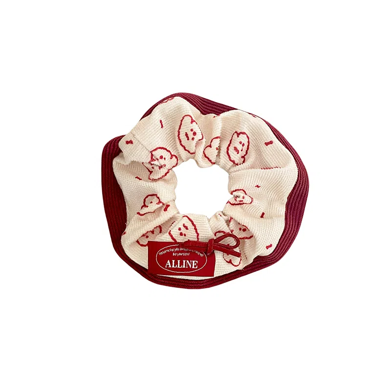 水中玉 秋冬针织大肠发圈可爱扎头皮筋高弹力耐用发绳头饰 布艺 头绳 女款