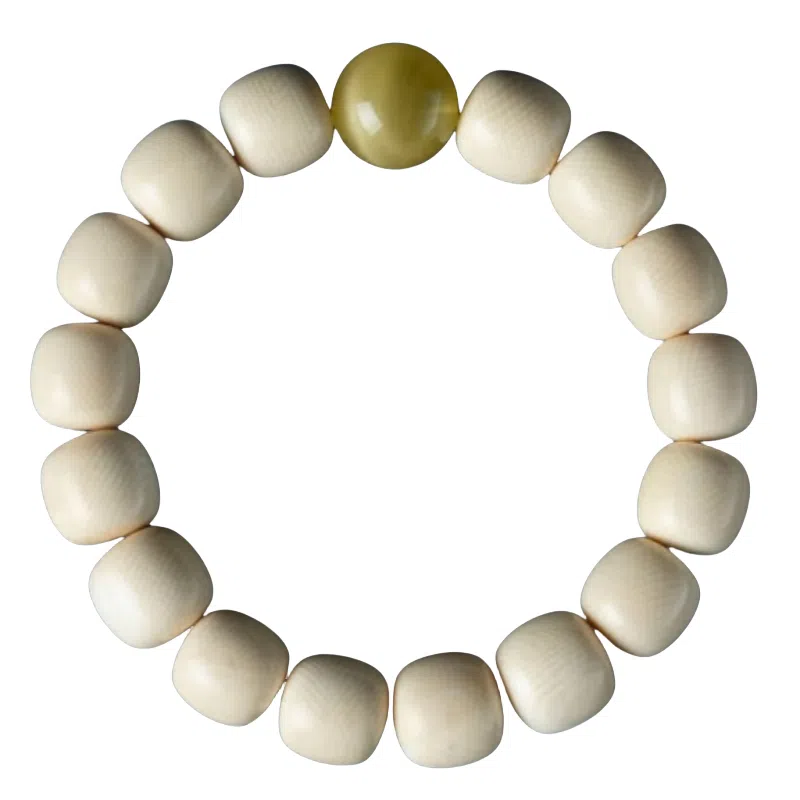 吉千年 【顺丰包邮 】新中式复古潮流风 好运 生日 转运 进宝老型桶珠高瓷度满纹设计款 猛犸 手串 男女同款情侣款