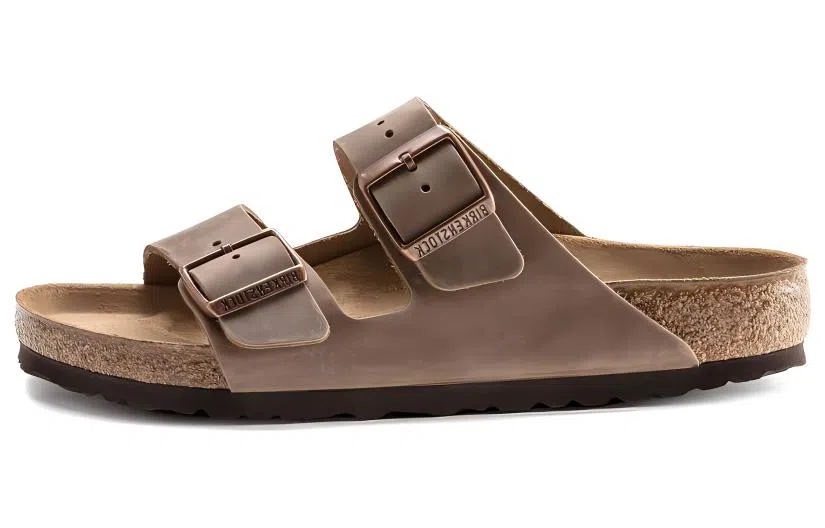Birkenstock Soft Leather Platform Sandals Tobacco Brown