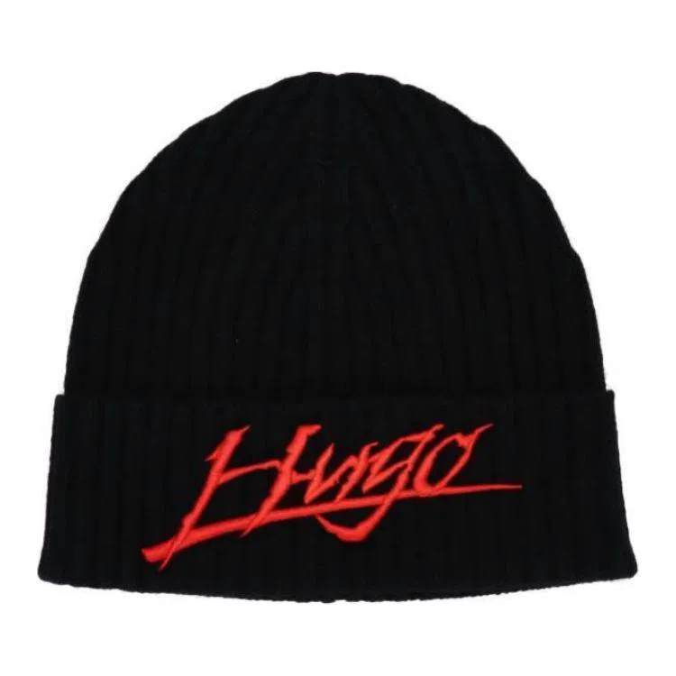 HUGO BOSS Logo Beanie Black