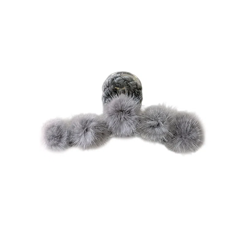 水中玉 秋冬毛绒抓夹大号鲨鱼夹发量多发卡后脑勺夹子头饰 亚克力 发夹 女款